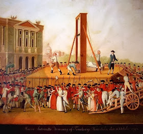 Marie Antoinette's execution in 1793 at the Place de la Révolution