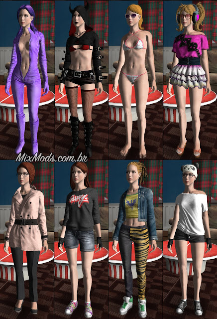 gta sa mod amazing player female remastered roupas femininas cj