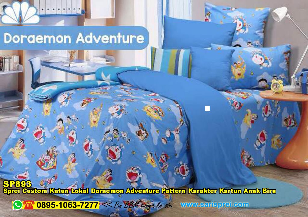 sprei custom katun lokal doraemon adventure pattern sprei custom katun lokal doraemon adventure pattern