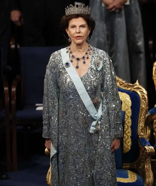 Queen Silvia, Crown Princess Victoria, Prince Daniel, Prince Carl Philip, Princess Sofia, Princess Madeleine and Christopher O'Neill attended 2016 Nobel award ceremony at Stockholm Concert Hall