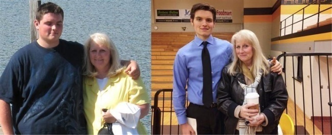 #8. The bond between mother and son is a powerful one. - 23 Inspirational Before/After Photos Of People Who Can Say 'I Did It.' #8. The bond between mother and son is a powerful one. - 23 Inspirational Before/After Photos Of People Who Can Say 'I Did It.'