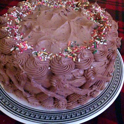 Adirondack Baker Yellow Cake With Sour Cream Chocolate Frosting The Cake I Made For Katie S Birthday Yesterday Just Might Be Very Best Tasting Ve Ever It Was A Clic Yellow