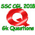 SSC CGL 2018 Gk Questions