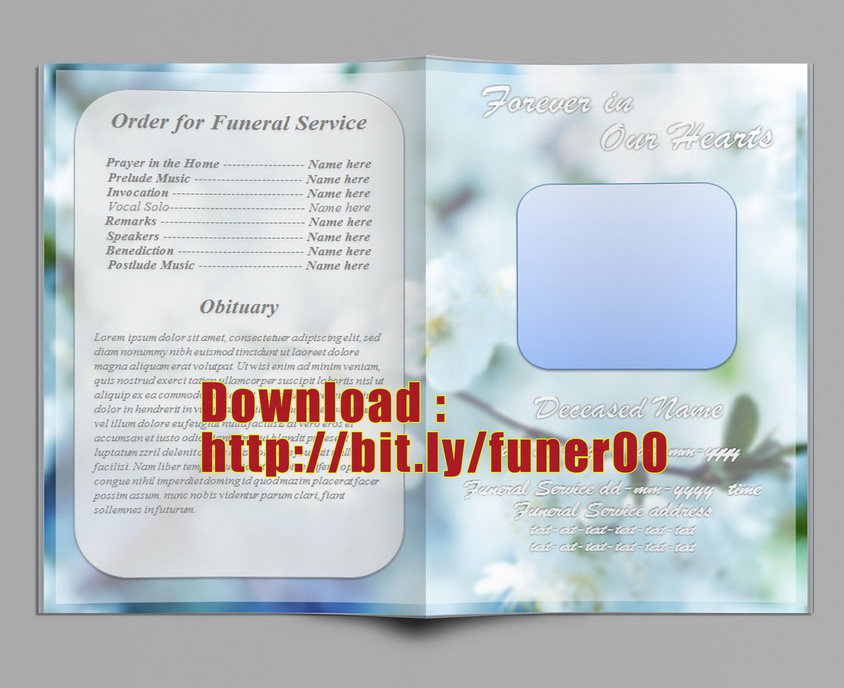Memorial Service Program Design Template | Modèle Gratuit Spot