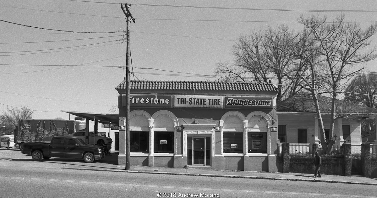 Urban Decay Vicksburg's SealeLily Ice Cream Parlor and Tire Emporium (B&W film)