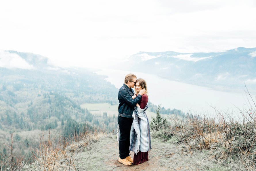 Columbia River Gorge Engagement Photography by Something Minted
