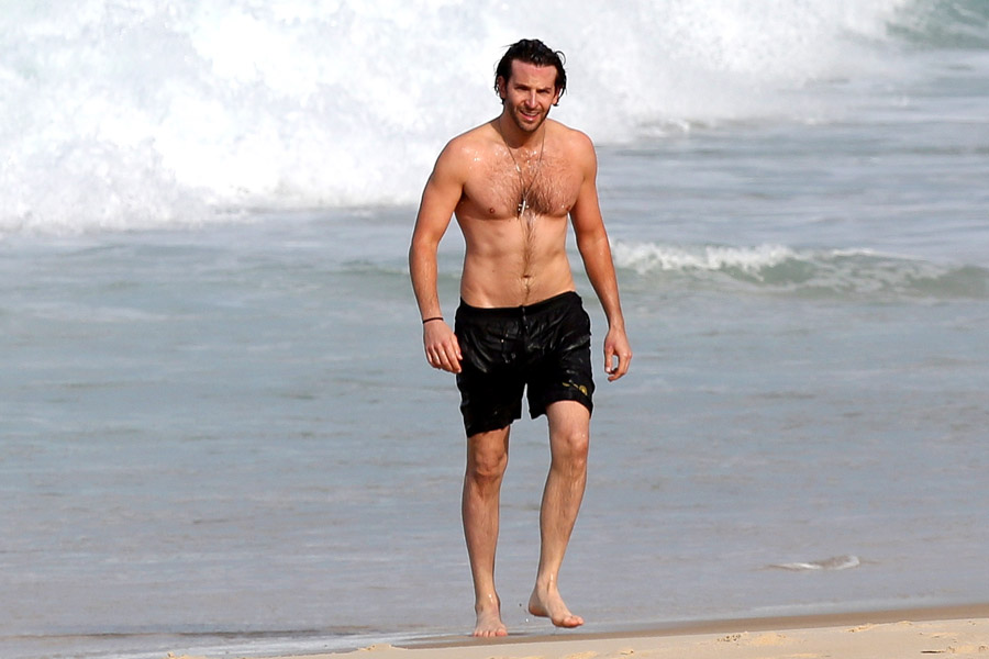 Bradley cooper shirtless brazil.