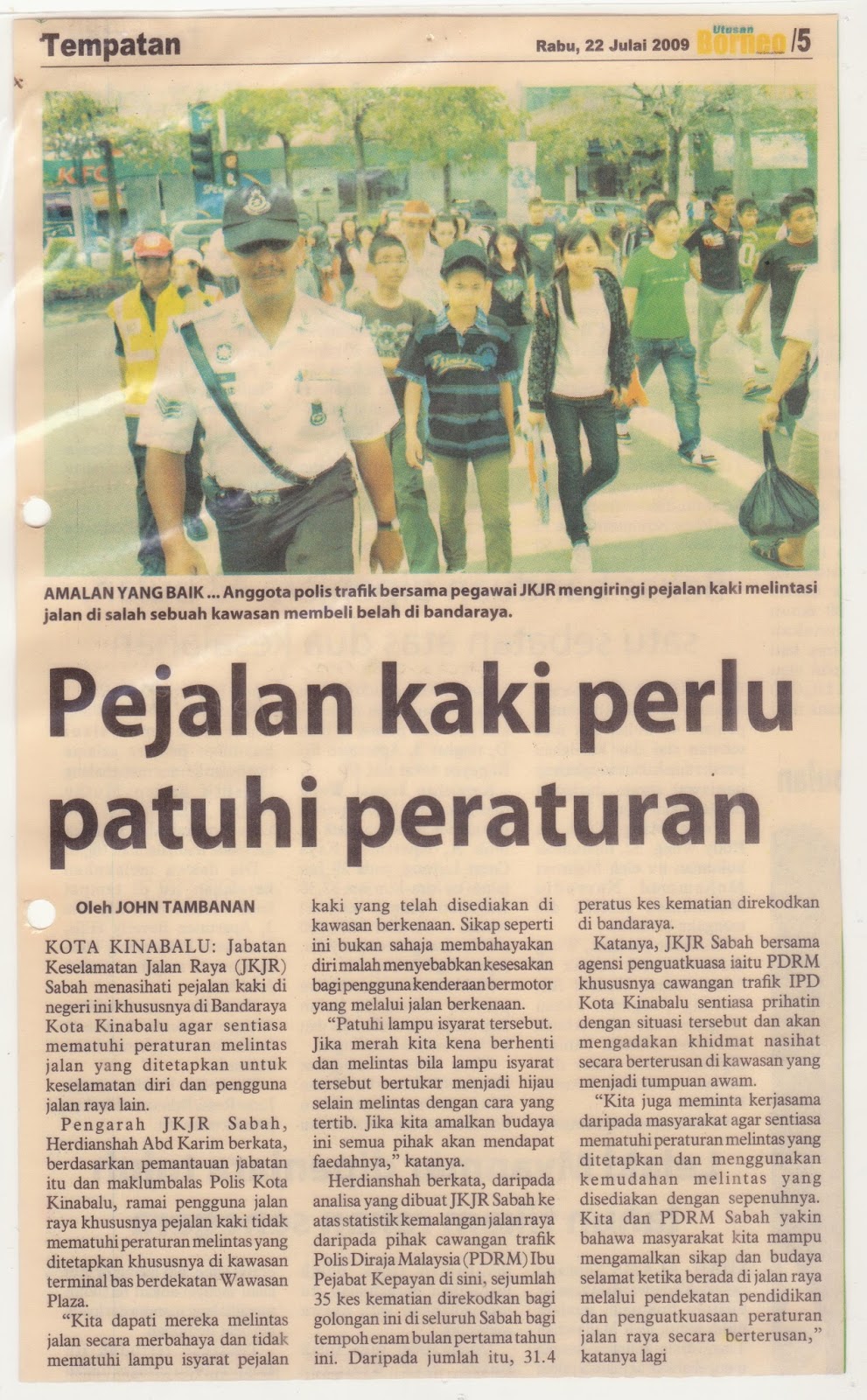 Jabatan Keselamatan Jalan Raya Sabah: Keratan Akhbar dan Isu Terkini