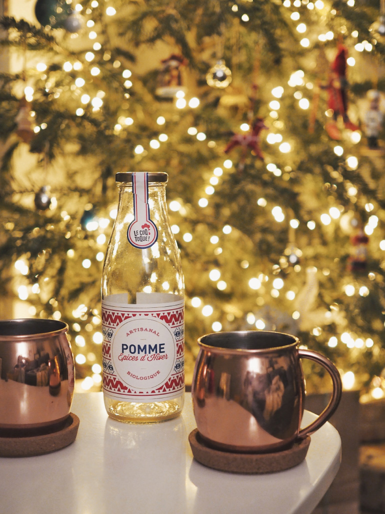 Moment cocooning d'hiver et jus de pomme chaud Le Coq Toqué