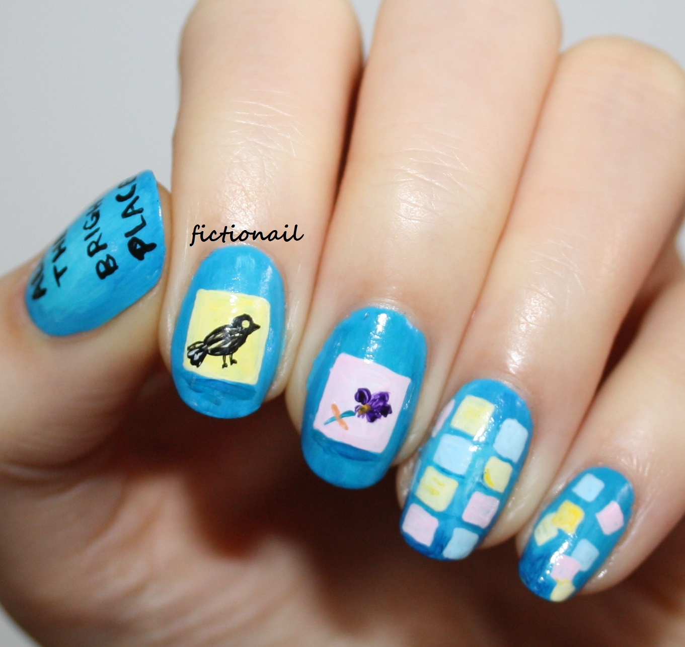 All The Bright Places Book Cover Nail Art