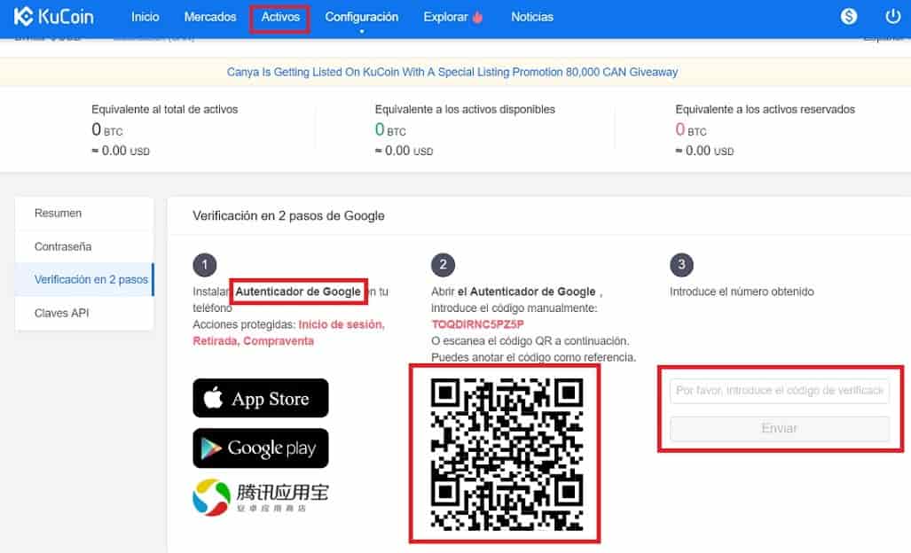 Cómo Activar 2FA en KUCOIN Seguridad crear cuenta y comprar criptomonedas Cómo y Dónde comprar criptomonedas activar doble seguridad