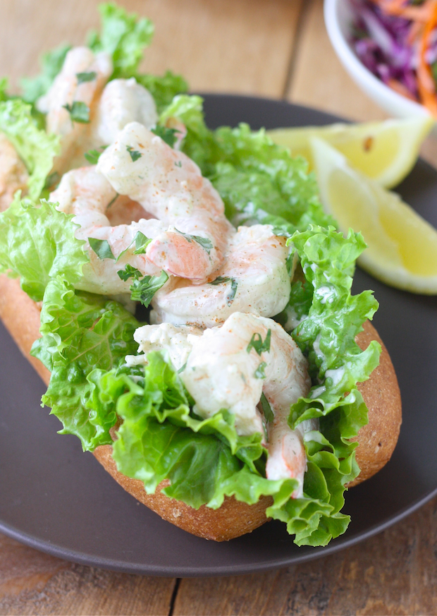 Thai Shrimp Sandwich Rolls with Kaffir Lime Mayo recipe by SeasonWithSpice.com