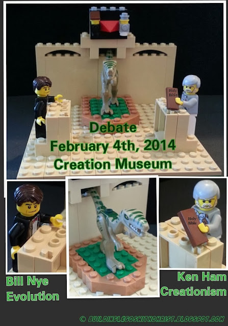 Ken Ham vs. Bill Nye Debtae, Creationism vs. Evolution, Lego Creation by Building Legos with Christ