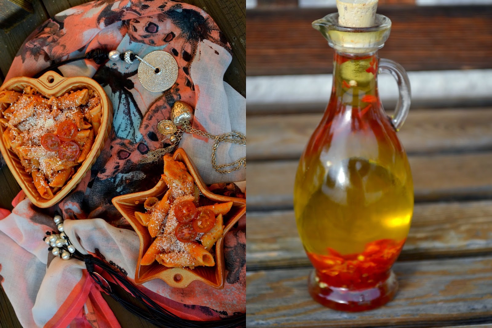 glückszauber Rigatoni al forno, selbstgemachtes PeperoncinoÖl und AfterEightAufstrich als