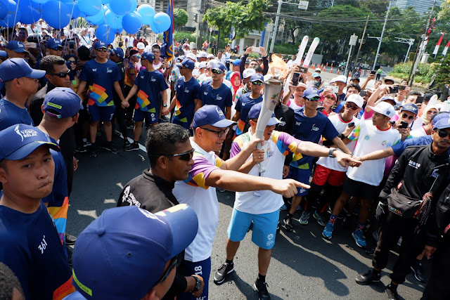 torch relay asian games 2018 bersama bank mandiri