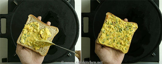 Besan bread toast step 3 Besan bread toast step 3