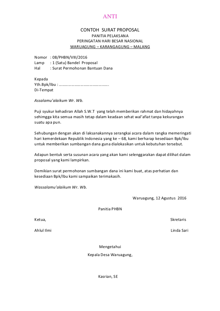 Contoh Proposal Permintaan Bantuan Usaha Kios Pdf Kami