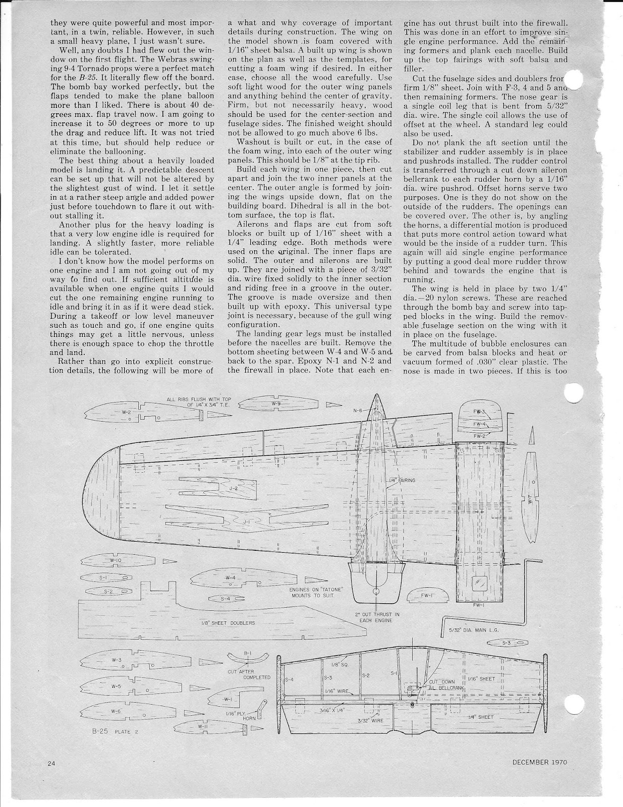 Warbird Notes and Stories Nick Ziroli B25 plan CF107 from Flying