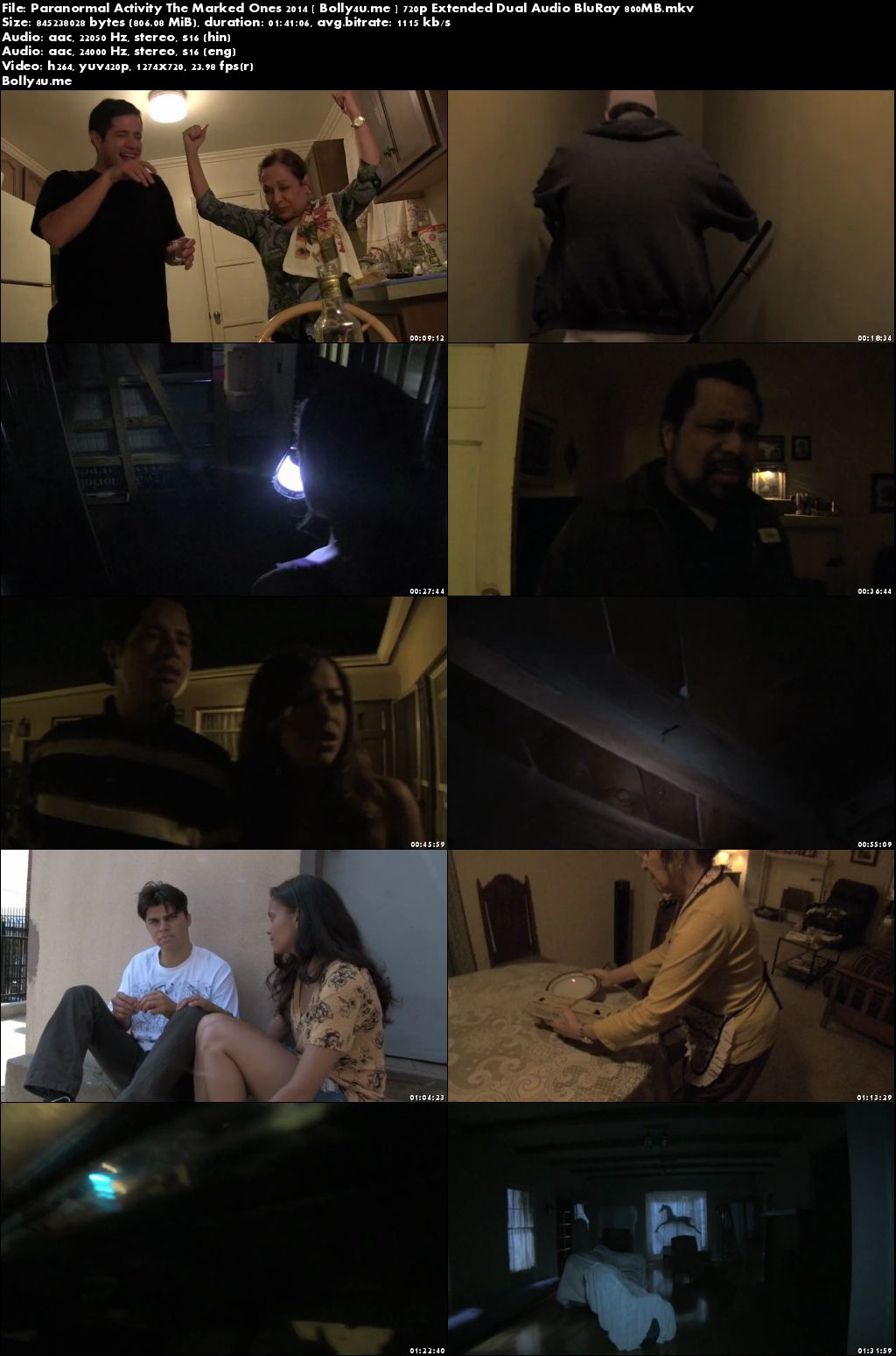 Paranormal Activity The Marked Ones 2014 BRRip 350MB Hindi Dual Audio 480p Download