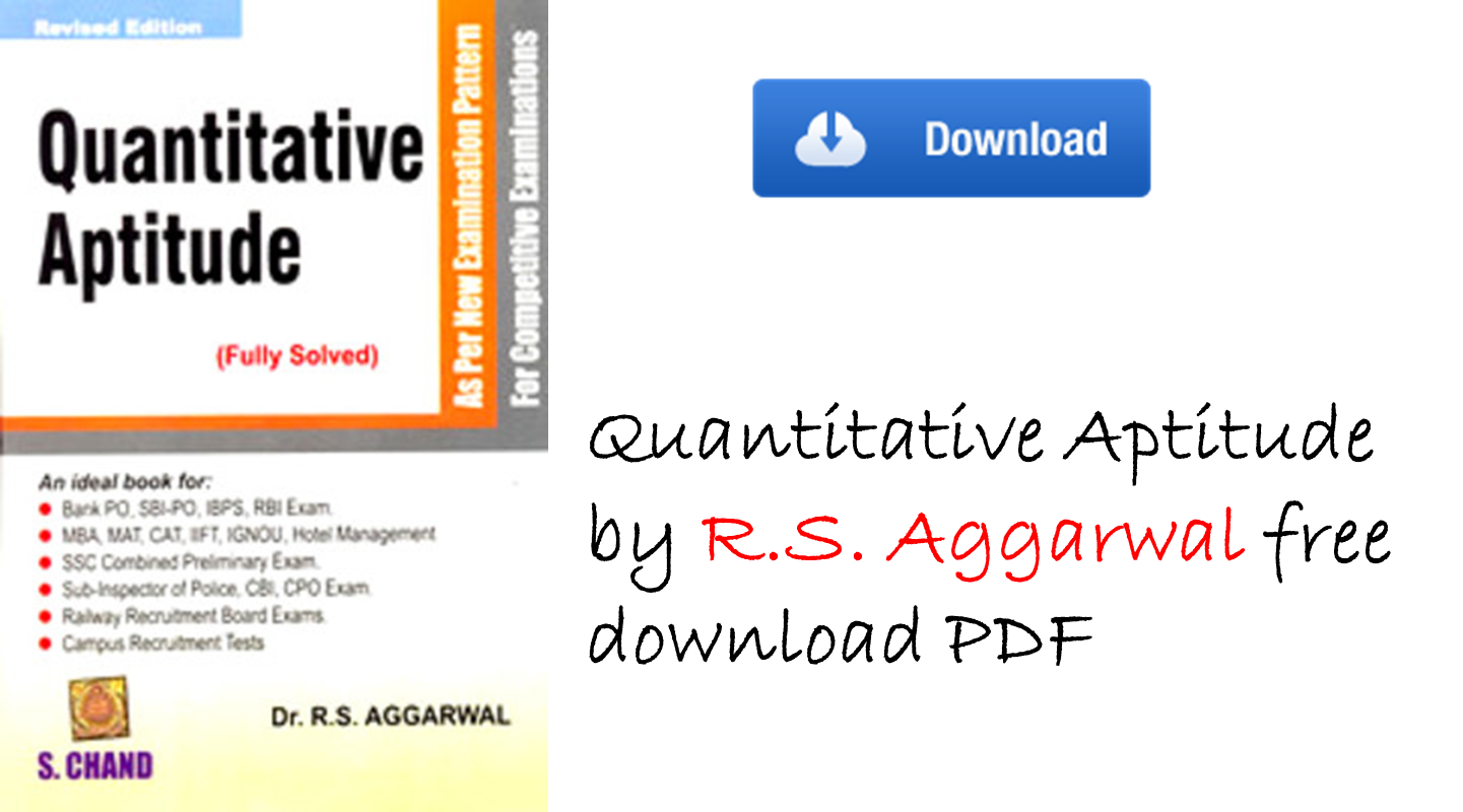  PDF Quantitative Aptitude By R S Aggarwal Pdf Download Mechanical Geek