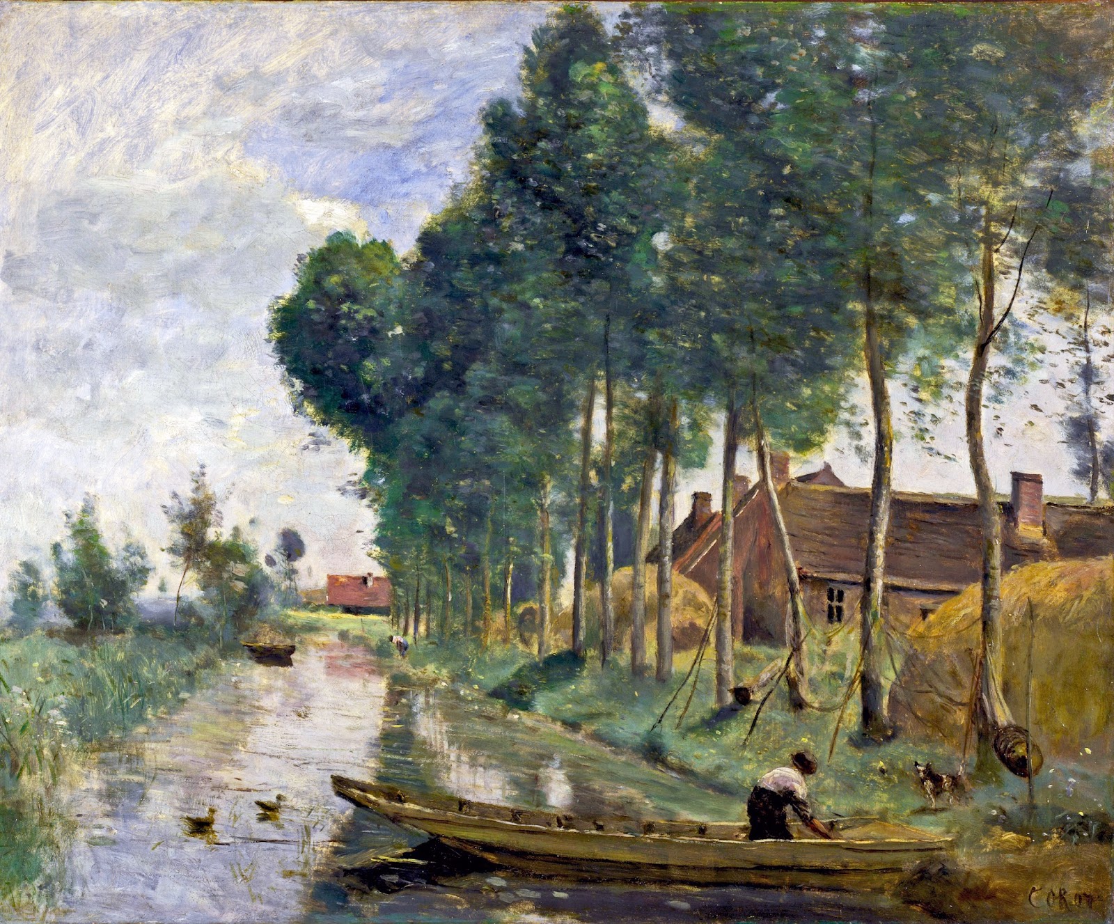 Peinture Française du 19ème Siècle: Jean-Baptiste Camille Corot (1874)
