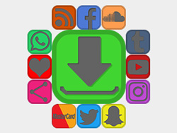 Black Edgeless Detail Social Buttons