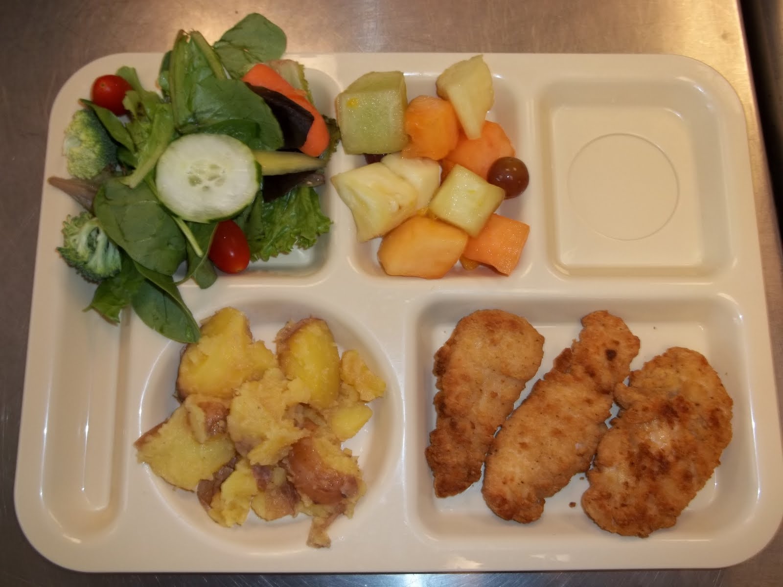 McGillis Kitchen chicken tenders and lemony smashed potatoes