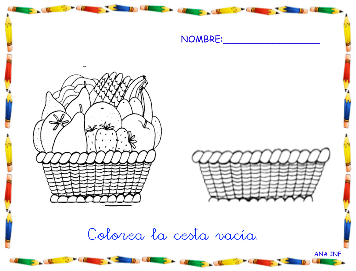 INFANTILES DE ANA V.: CONCEPTOS: LLENO/VACÍO