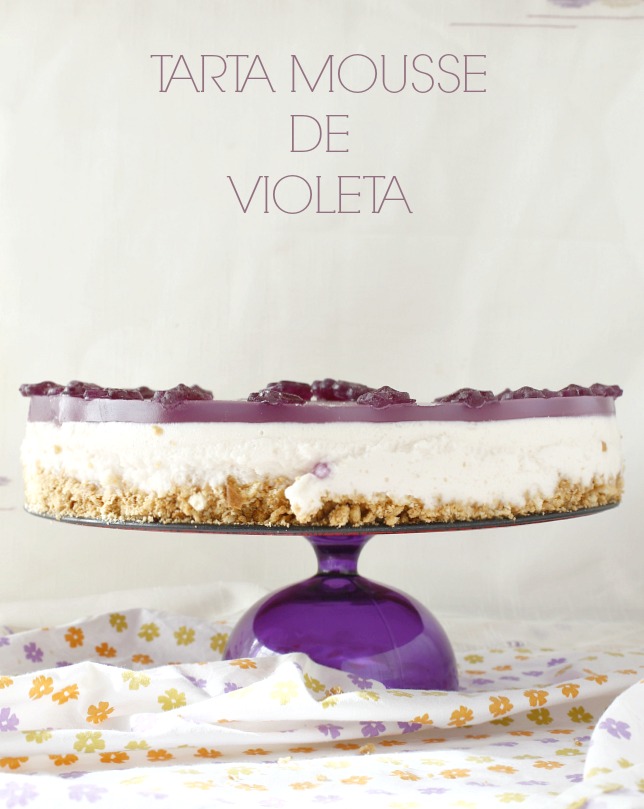 Tarta Mousse de Violeta. MaraEnGredosFoodBlog