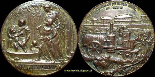Medalla Exposición de Higiene 1901 Geneste Herscher