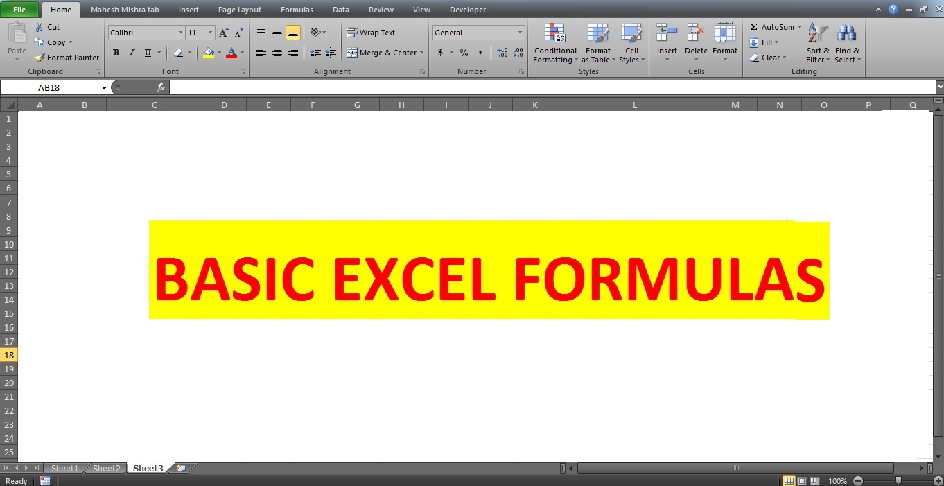 basic excel formulas mad about computer