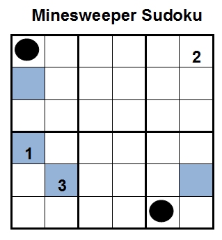 Mini Minesweeper Sudoku (Fun With Sudoku #36)