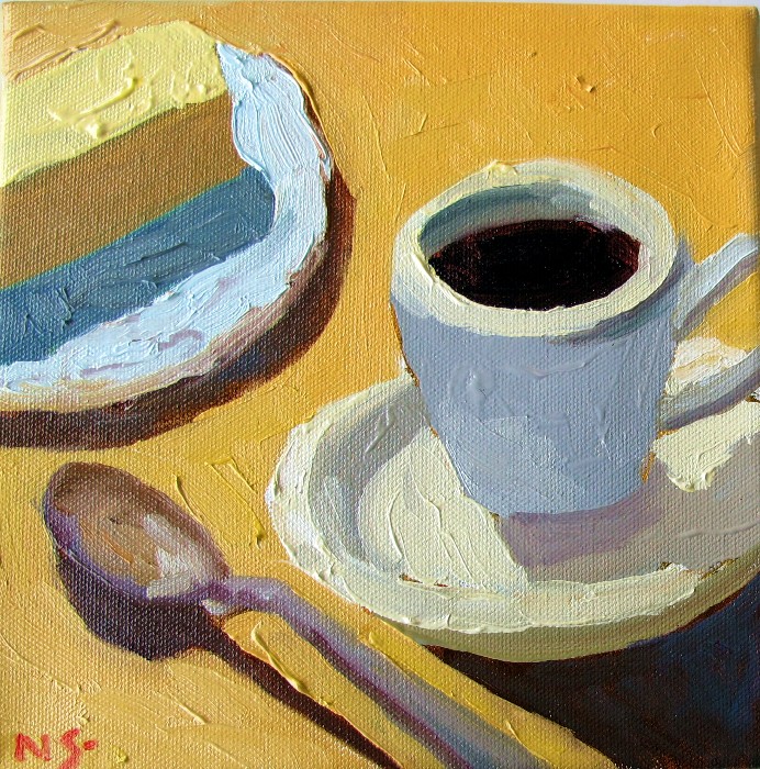 Nancy Standlee Fine Art: Small Oil Painting Seated Figure Study and ...