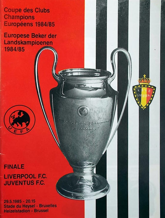 FINALE COUPE DES CLUBS CHAMPIONS 1985. Juventus vs Liverpool.