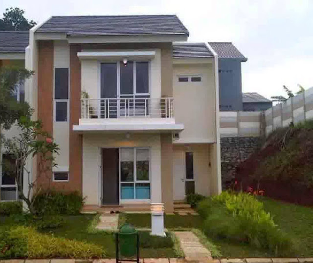 Model rumah minimalis 2 lantai tampak depan