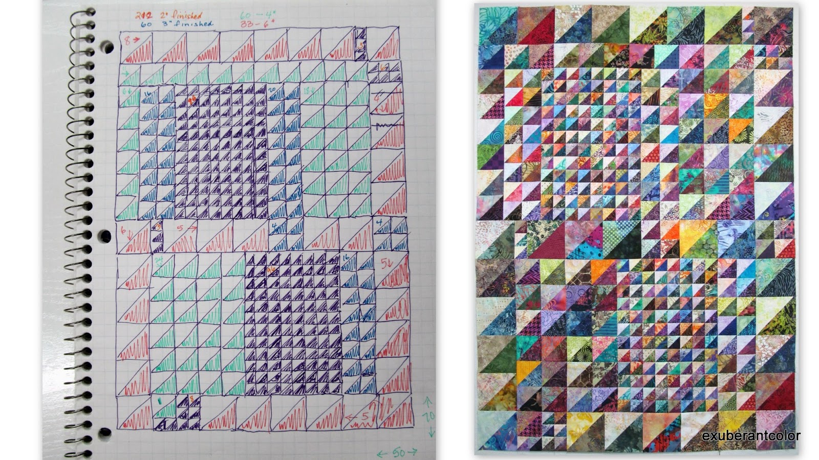 Exuberant Color Triangles 1 and 2..........