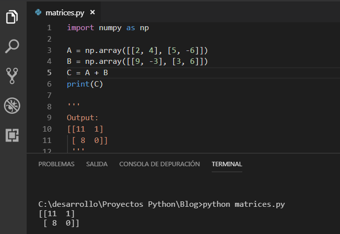 Matrices En Python Y Numpy Mi Diario Python - Riset