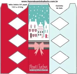 Navidad Retro: Cajas para Imprimir Gratis. Navidad Retro: Cajas para Imprimir Gratis.