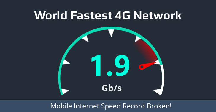 Record-breaking 1.9 Gbps Internet Speed achieved over 4G Mobile Connection Record-breaking 1.9 Gbps Internet Speed achieved over 4G Mobile Connection