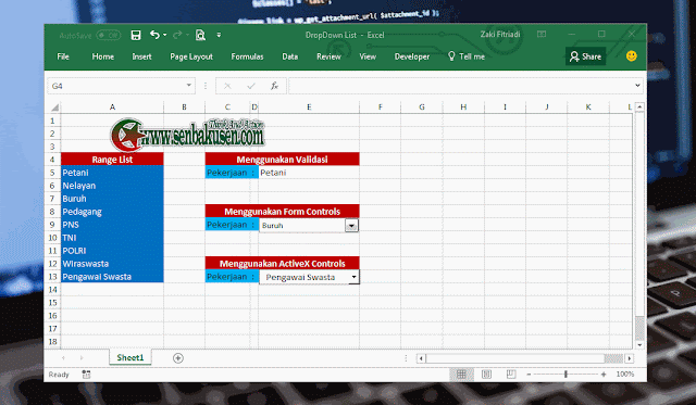 Cara Buat Drop Down List Di Excel