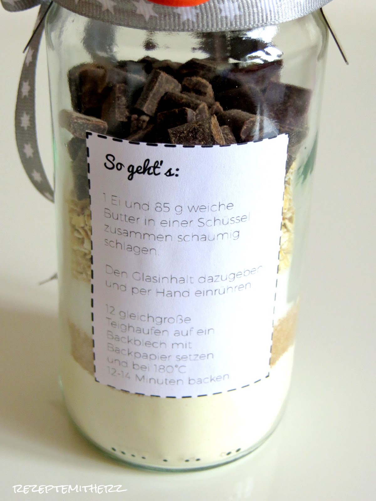 Rezepte mit Herz: Backmischung im Glas : Chocolate Chip Cookies mit ...
