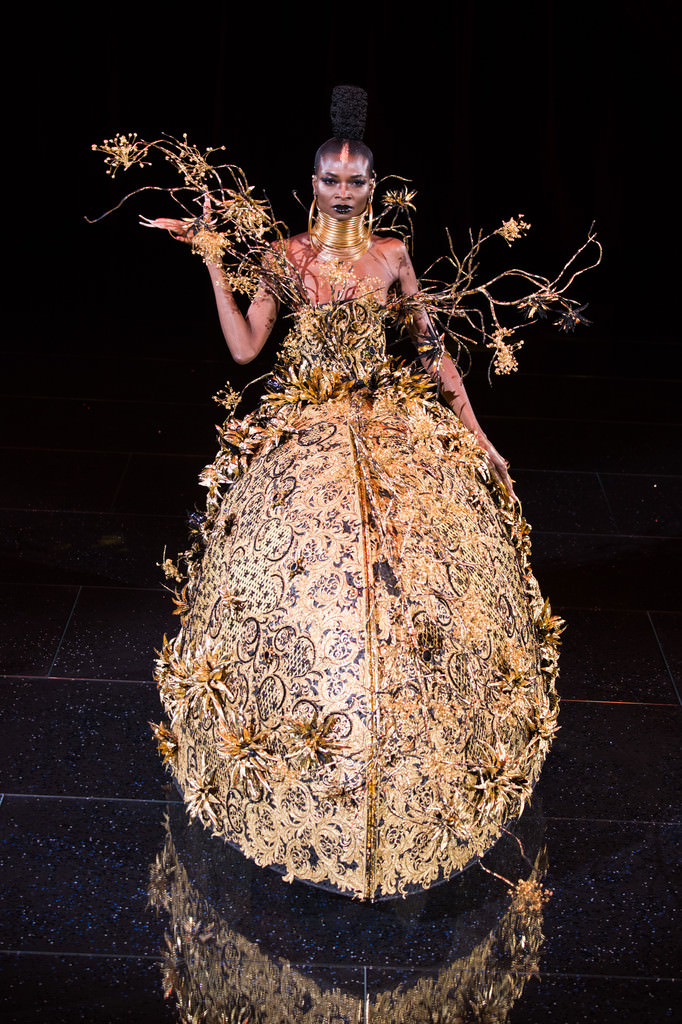 Kansai Yamamoto makes a return to the London catwalk at the V&A