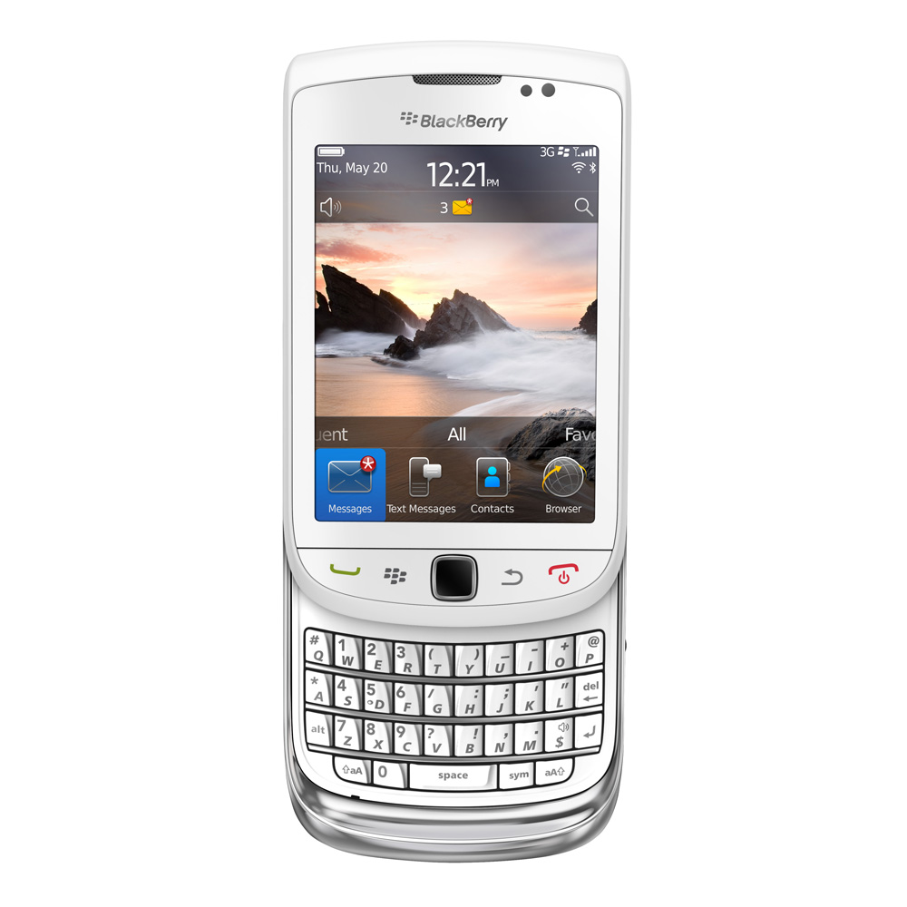 BlackBerry Torch Orange blanco disponible durante el mes de mayo
