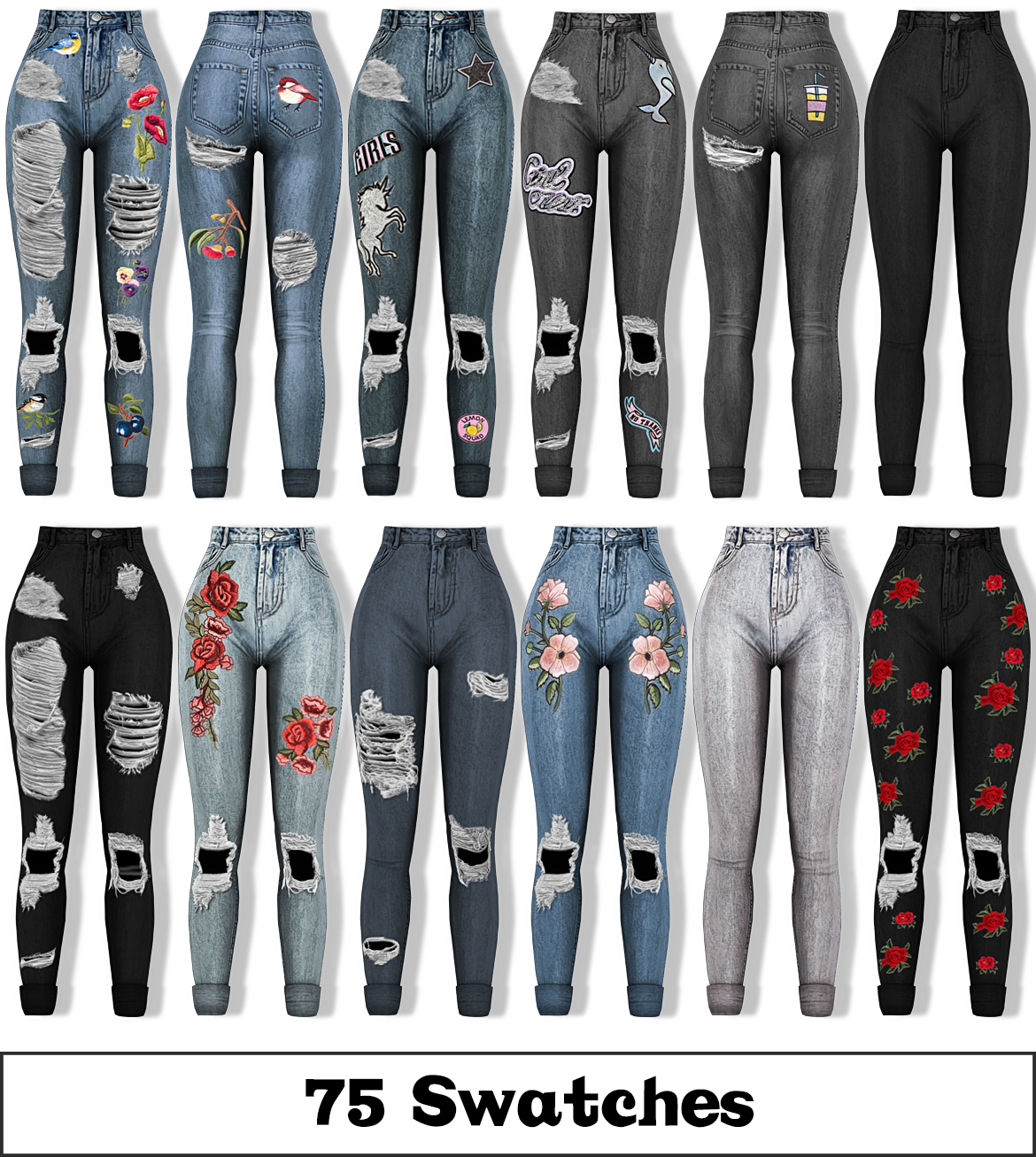 NURYA JEANS AND BELT The Sims 4 Create a Sim