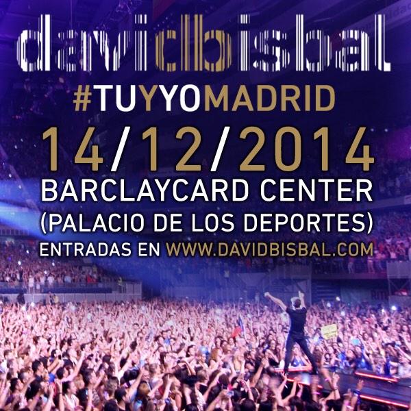 David Bisbal Gira Tu y Yo, Madrid, Barclaycard Center, diciembre
