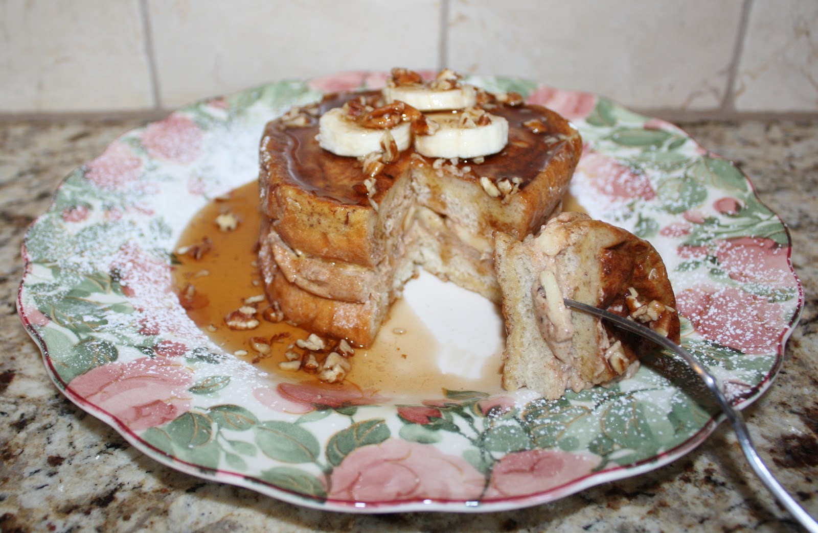 Stuffed French Toast with Bananas and Pecans