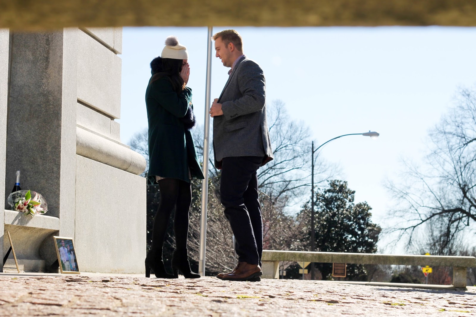 NC State Bell Tower Photos, NC State Bell Tower Photography Ideas, NC State Proposal, NC State engagement, nc state couple, pretty in the pines, fashion blogger, blogger bride to be