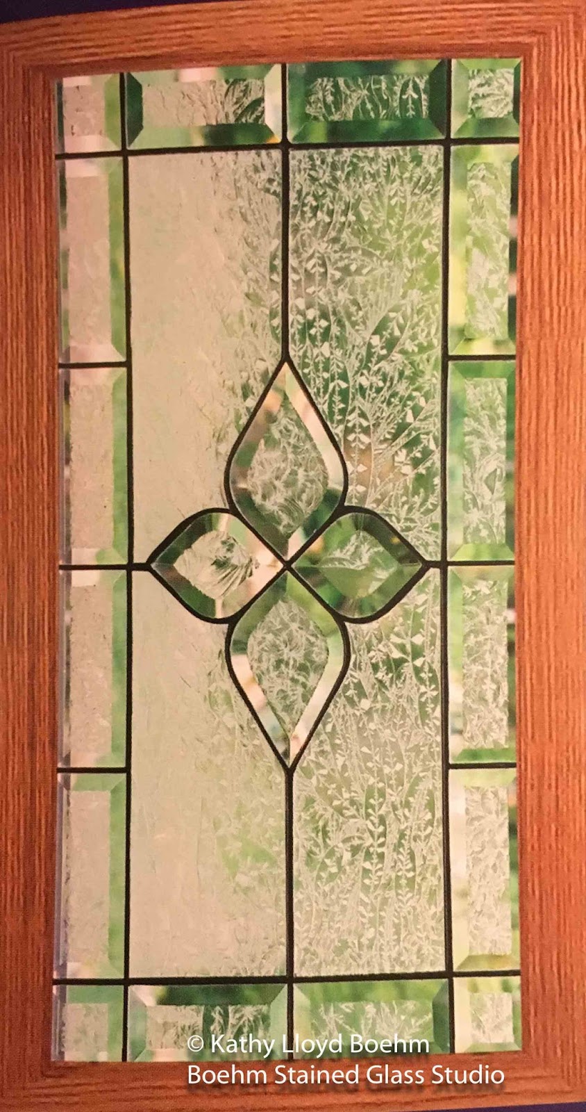 Boehm Stained Glass Blog Clear Stained Glass and Bevel Bath Window