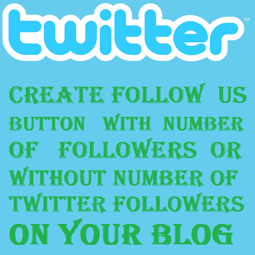 Twitter fpllower Widget on blogger home page. http://www.wikigreen.in/2016/02/how-to-add-twitter-follow-button-with.html