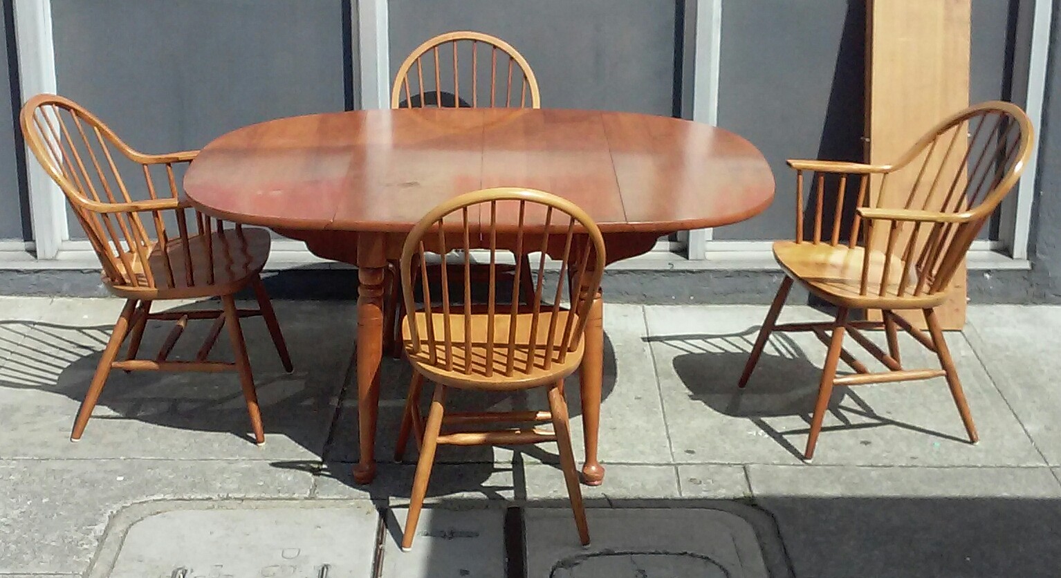 UHURU FURNITURE & COLLECTIBLES SOLD 27464 Vintage Maple DropLeaf